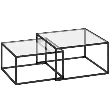 Diivanilaudade komplekt, 2 tk, 75 × 75 × 42 cm; 65 × 65 × 36 cm
