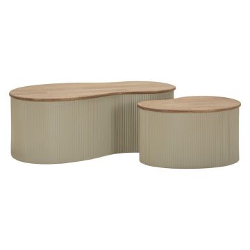 Frankfurti diivanilaudade komplekt, 2 tk, 87 × 53 × 32 cm / 50 × 35 × 28 cm