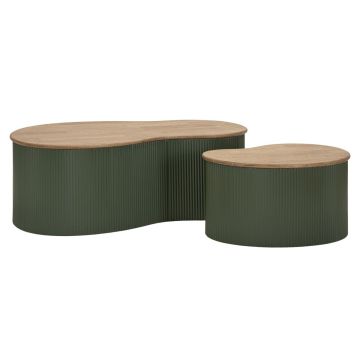 Frankfurti diivanilaudade komplekt, 2 tk, 87 × 53 × 32 cm / 50 × 35 × 28 cm