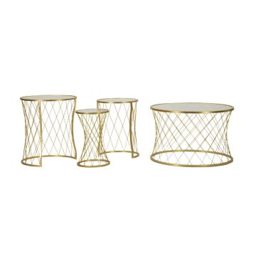 Kohvilaudade komplekt Mauro Ferretti Noah, 4 tk, Ø 70 × 45 cm; Ø 47 × 54,5 cm; Ø 36 × 50 cm; Ø 28 × 45 cm