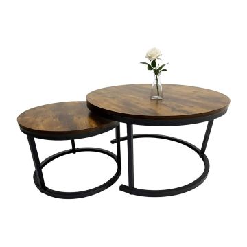 Kohvilaudade komplekt Relaxdays, 2 tk, 70 × 45 × 70 cm