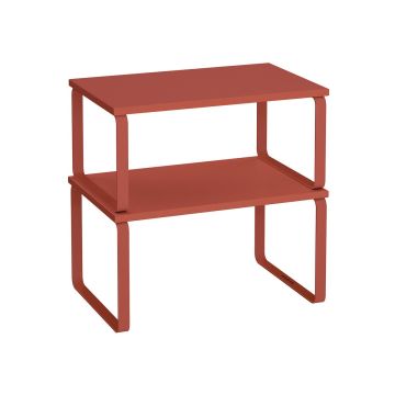 Комплект из 2 кухонных полок, красный