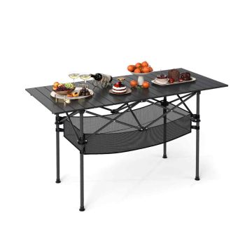 Camping table, foldable, 119 × 55 × 69 cm