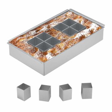 Форма для выпечки Relaxdays, 12 блоков, A–Z и 0–9, Серебристая, 31,5 × 5,5 × 18 см