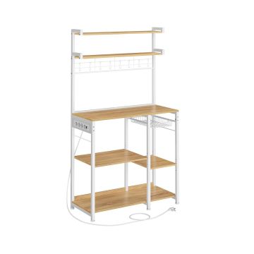 Köögikapp 40x90x165,5cm., helepruun/valge