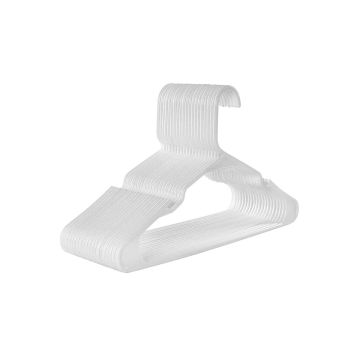 Plastikust riidepuude komplekt 50 tk, valge