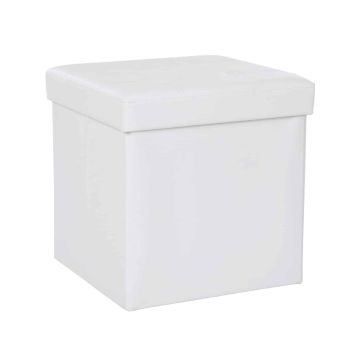 Ящик для хранения сидений из искусственной кожи, белый LSF30W