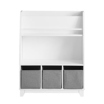 Laste riiul 63x28x80cm., valge/hall värv