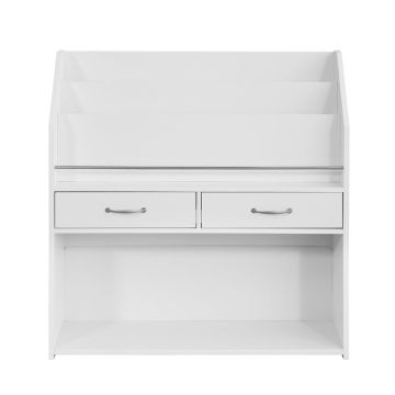 Laste riiul 85x26x86cm., valge/hõbedane värv