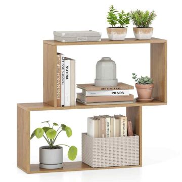 Bookshelf, 3 levels, 2 compartments, 80 × 70 × 22 cm