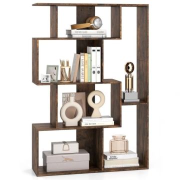 Bookshelf, 4-tier, 6 compartments, 80 × 30 × 119 cm