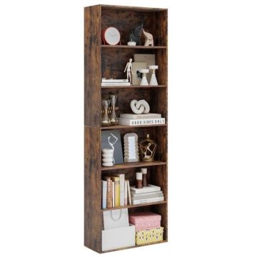 Bookshelf, 6-tier, Brown, 60 × 178 × 23.5 cm