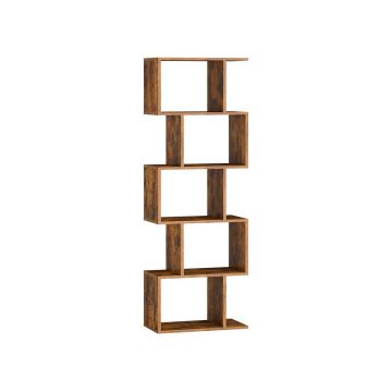 Raamaturiiul VASAGLE, 6 riiulit, Pruun, 40 × 159 × 24 cm