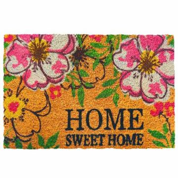 Кокосовый придверный коврик Relaxdays «Home», 60 × 40 см