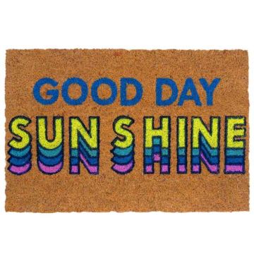 Kookoskiust uksematt Relaxdays „Good Day Sunshine“, Mitmevärviline, 60 × 40 cm