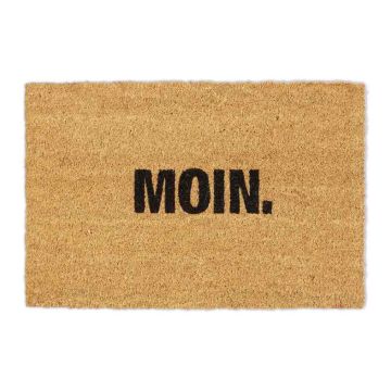 Kookosest uksematt Relaxdays „Moin.“, Pruun/must, 60 × 40 cm