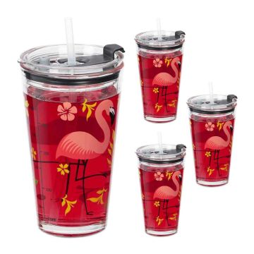 Коктейльные стаканы Relaxdays 10044964.0, 4 шт, 9 × 15,5 × 9,5 см