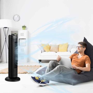 Tornventilaator, 3 kiirust, 24 × 70,5 × 24 cm
