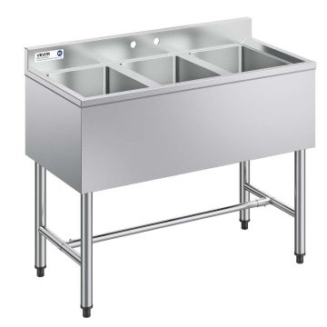 Kaubanduslik valamu VEVOR JC-BAR-3B38-320, 3 osa, 978 × 470 × 838 mm