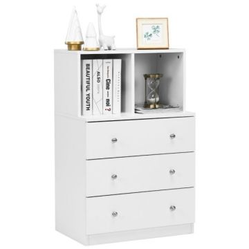 Chest of drawers, 3 drawers and 2 compartments, 60.96 × 93.98 × 40.64 cm