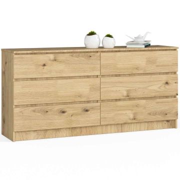 Kummut, 6 sahtlit, pruun, 160 × 77 × 40 cm