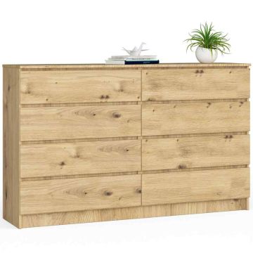 Kummut AKORD K160, 8 sahtlit, pruun, 160 × 99 × 40 cm