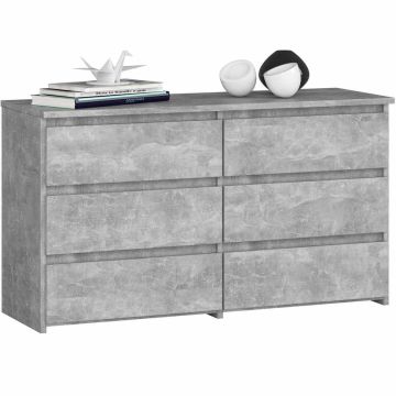 Kummut CL100, 6 sahtliga, hall, 100 × 57 × 35 cm