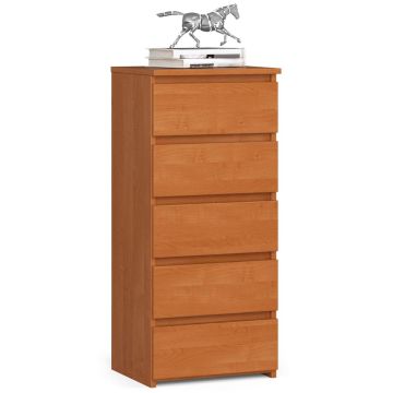 Kummut CL5, 5 sahtlit, pruun, 40 × 92 × 35 cm