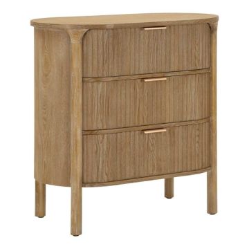 Kummut GOTEBORG, 3 sahtlit, Pruun, 80,5 × 82 × 47 cm