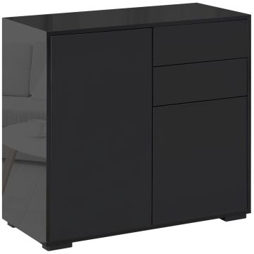 Kummut Homcom 79x36x74cm, musta värvi