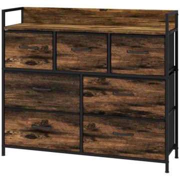 Kummut Homcom 98x29x85cm, pruun/must värv
