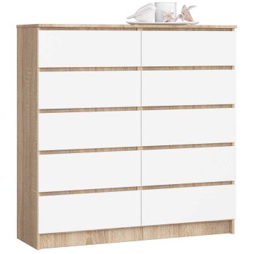Kummut NORE K120, tamm/valge