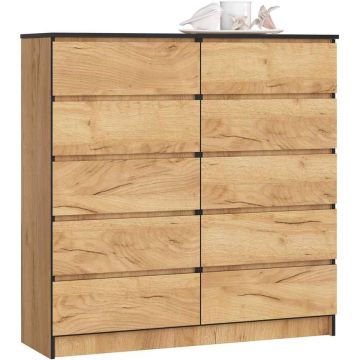 Kummut K120, 10 sahtlit, 120 × 121 × 40 cm