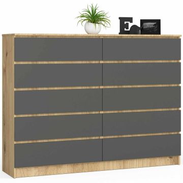 Kummut K160, 10 sahtlit, mitmevärviline, 160 × 121 × 40 cm