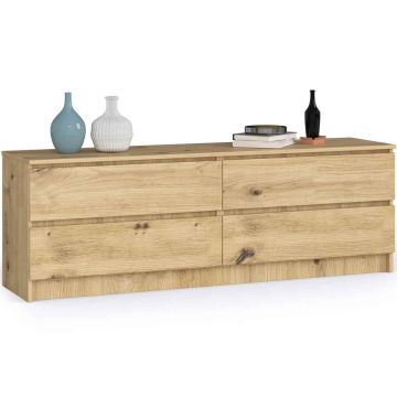 Kummut K160, 4 sahtlit, pruun, 160 × 55 × 40 cm
