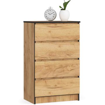 Kummut K60, 4 sahtlit, pruun, 60 × 99 × 40 cm