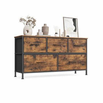 SONGMICS chest of drawers, 4 fabric drawers, 98.8 × 52.2 × 30 cm