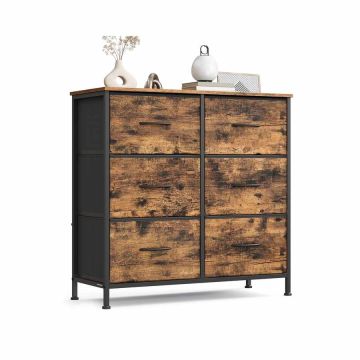 Kummut SONGMICS LGS123BH04, 6 sahtlit, 30 × 76,7 × 73,7 cm