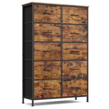 SONGMICS LGS123BH04 chest of drawers, 6 drawers, 76.7 × 116.7 × 30 cm