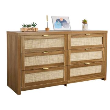 Комод VEVOR KLTC-01, 6 ящиков, коричневый, 144,5 × 79,5 × 45 см