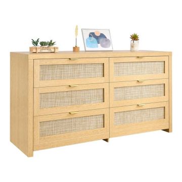 Комод VEVOR KLTC-02, 6 ящиков, 144,5 × 79,5 × 45 см