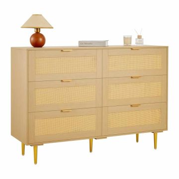 Комод VEVOR ZD-25TB01, 6 ящиков, 120 × 85,4 × 39,5 см