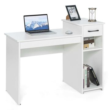 Computer desk, 1 drawer, 2 shelves, 107.95 × 50.8 × 82.55 cm