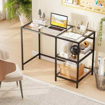 Computer desk, 2 shelves, 106 × 77.5 × 51 cm