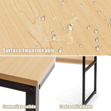 Computer desk with shelf, with shelf, 139.7 × 59.69 × 76.2 cm