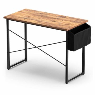 Computer desk, With side storage compartment, Brown, 101.6 × 50.8 × 76.2 cm