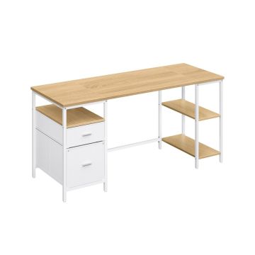 Computer desk VASAGLE LWD047B16, 2 shelves, 160 × 76 × 60 cm