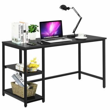 Computer desk, 2 open shelves
