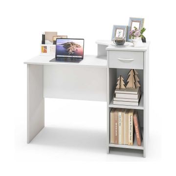 Computer desk, With drawer and adjustable shelf, 102 × 49.5 × 84.5 cm
