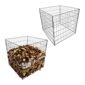 Kompostrite komplekt Relaxdays, 2 tk, Must, 76 × 76 × 76 cm